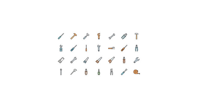Collection of various musical instruments icons in a minimalist style.
