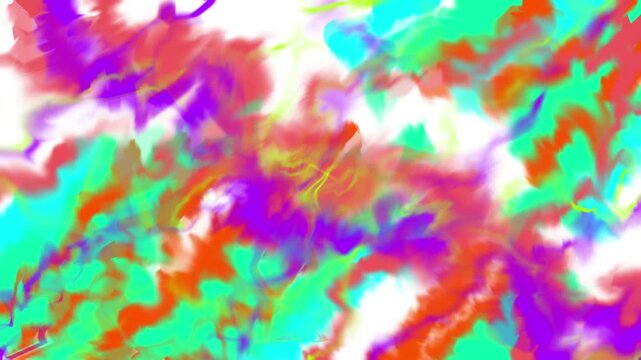 Loop video, Abstract vibrant color explosion of swirling paint textures creating a visually stunning and energetic artistic background effect