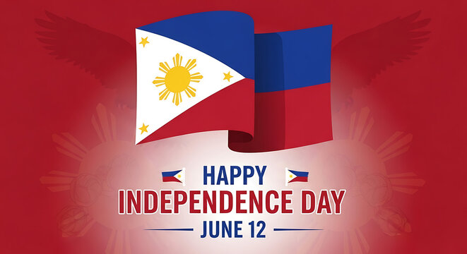 Philippine independence day celebration with flag