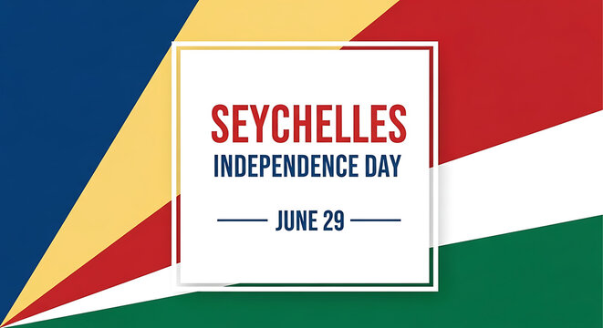 Seychelles flag with tourism logo