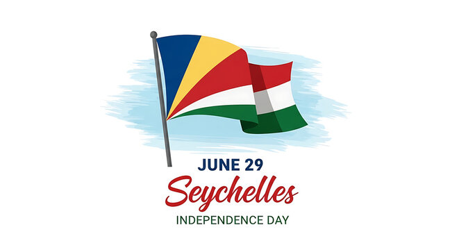 Seychelles flag logo with colorful design