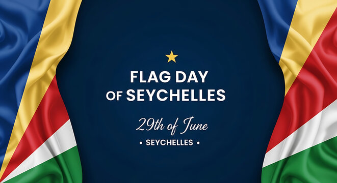Seychelles flag design with text