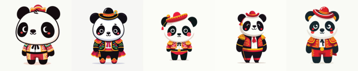 panda vector wearing Spanish matador costume © sarah16blakeyxh2
