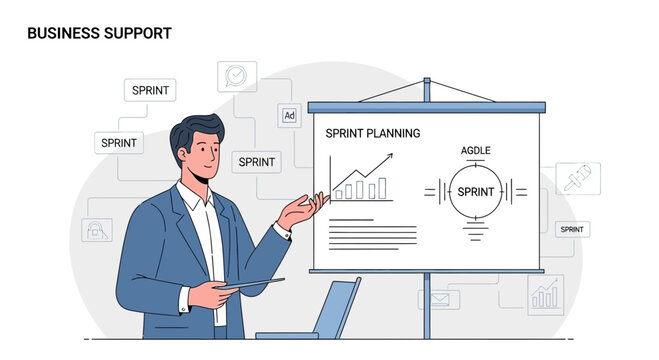 Agile Sprint Planning Presentation - Business Support