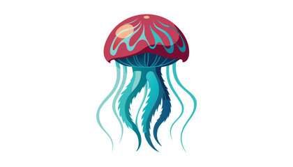 A jellyfish clipart vector illustration © Nayon