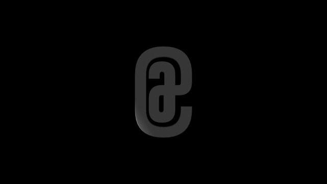 3D Animated Threads Logo Symbol Rotating Loop on Black Background, Social Media App Icon Motion Graphic for Tech Videos