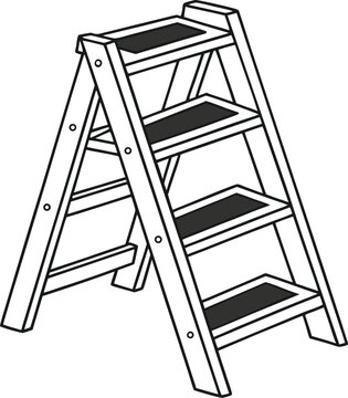 ladder on a white background