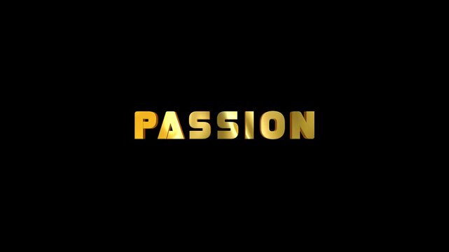 Animated PASSION Text Element for Social Media and Video Editing