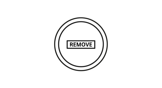 Circular stamp with the word REMOVE inside.