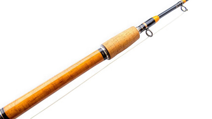 Naklejka premium Fishing rod with cork handle isolated on white background