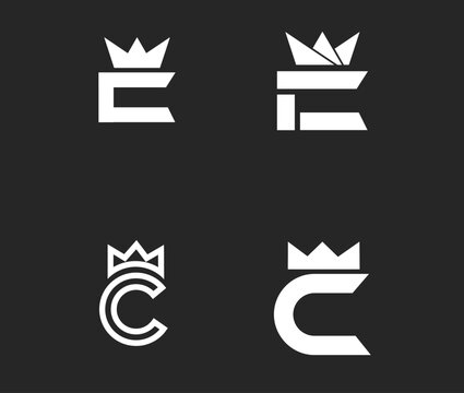 Minimalist Letter C and Crown Logo Designs for Premium Business Brand Identity