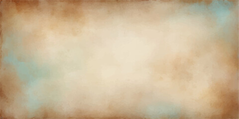 Obraz premium Vintage aged parchment background with a stained brown grunge texture and blank ancient paper pattern for retro antique wall design