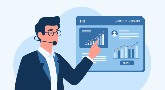 HR Professional Presents Data and Insights on Screen