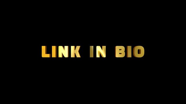 Animated LINK IN BIO Text Element for Social Media and Video Editing