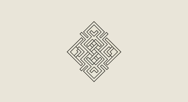Intricate Geometric Pattern Design Element.