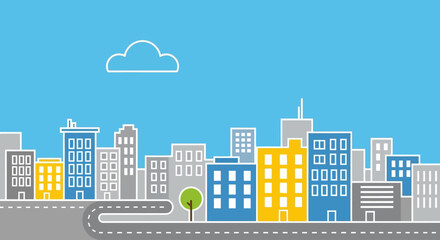 Obraz premium City Skyline with Modern Buildings.