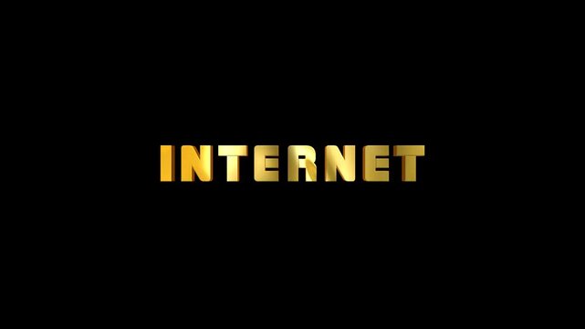 Animated INTERNET Text Element for Social Media and Video Editing