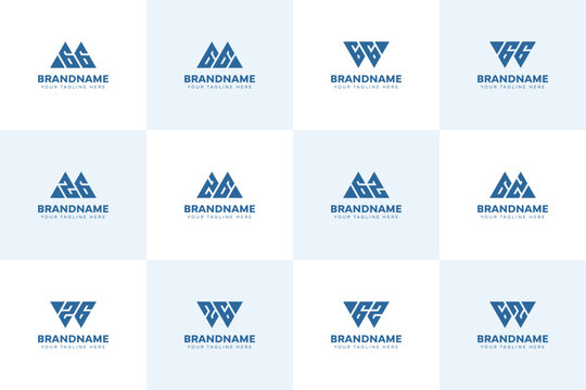 Letters MZG WZG ZG MGG WGG GG, suitable for any business