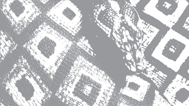 Black and white snake skin texture with geometric pattern Seamless reptile skin background with diamond scale design