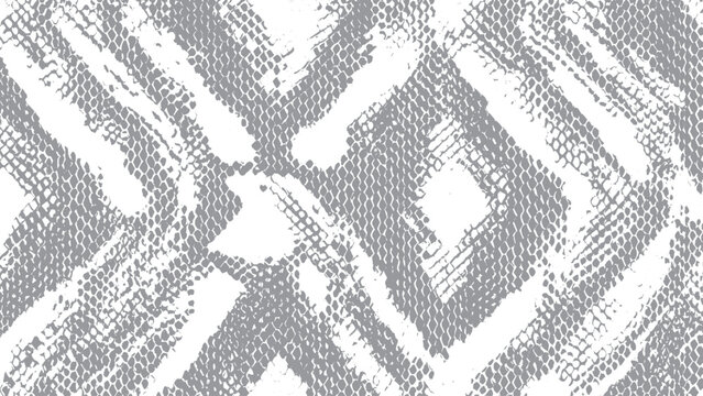 Black and white snake skin texture with geometric pattern Seamless reptile skin background with diamond scale design