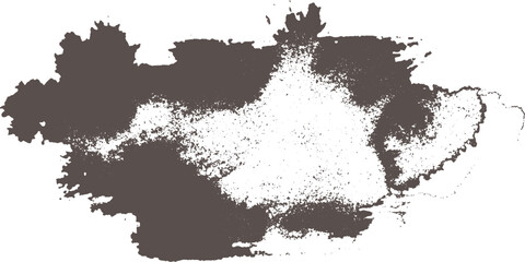 Obraz premium Dark grey abstract ink splatter isolated on white background with brush stroke ink splash stain grunge texture dark color design element graphic element paint stain brush mark blot