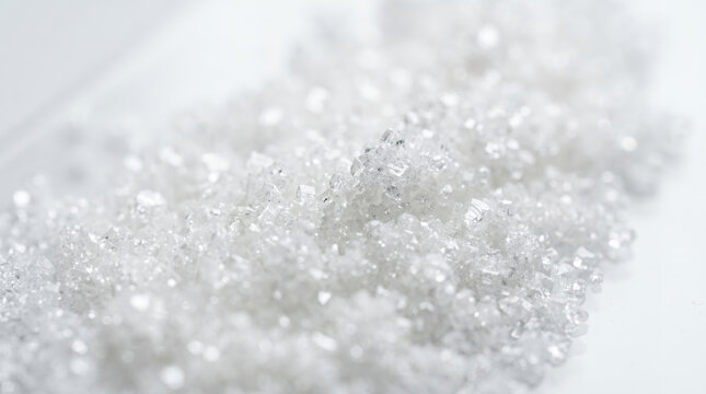 Creatine monohydrate in a pile on a white background for fitness and supplementation
