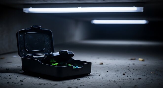 Rodent Bait Station With Poison Pellets