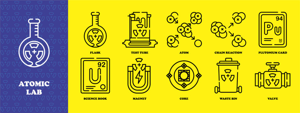 Atomic Lab Science Research Symbols