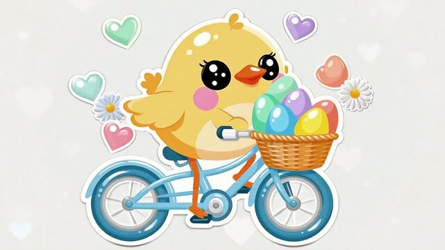 funny video of chicken playing on a bicycle