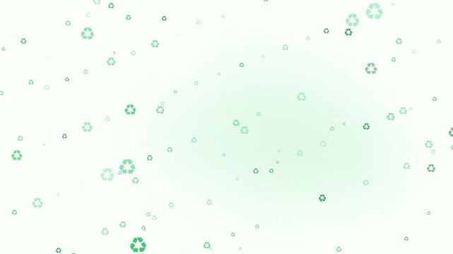 Recycle symbol green background for sustainability concept loop
