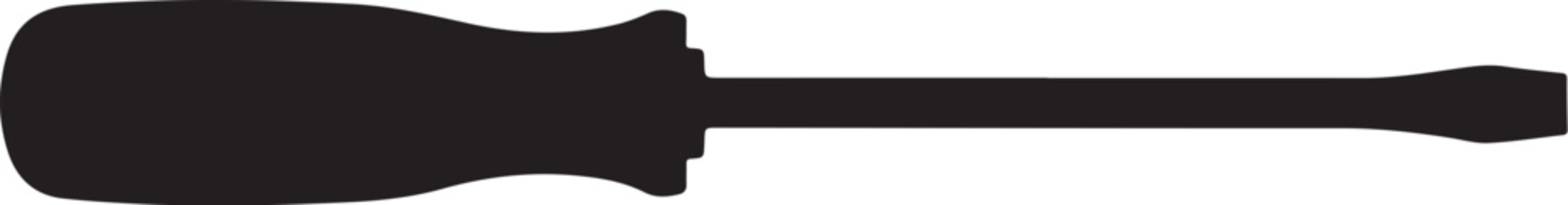 Black screwdriver silhouette tool handle