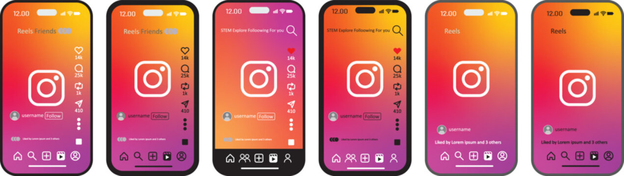 Instagram reels green and black, white, color screen overlay. Instagram Reels Story mockup template frame with iPhone 17 pro Max mock.  Instagram 2026 reels post story engagement elements