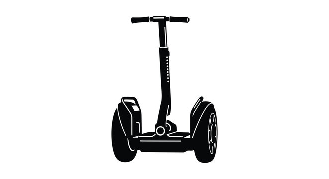Segway personal transporter silhouette on a white background high quality professional detailed