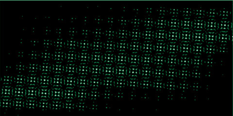 Digital black pixel pattern background with glowing squares - cyber grid for game interface, tech wallpaper, streaming overlay and futuristic design project with neon mosaic texture on dark surface. © Maruf