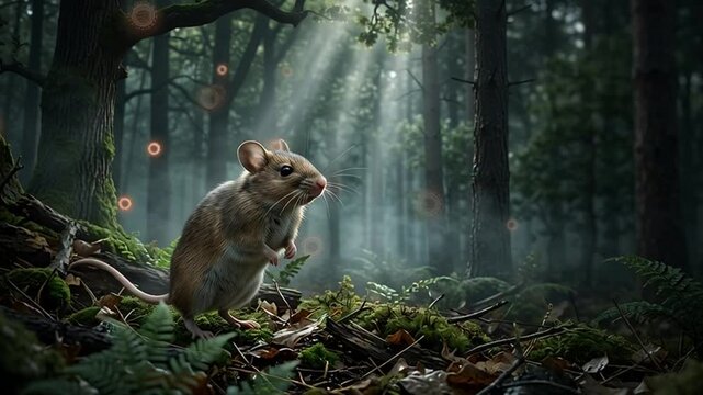 Hantavirus Transmission From a Rodent in a Misty Forest Animation