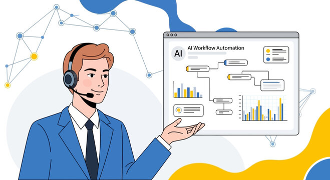 AI Workflow Automation Concept - Business Process Optimization