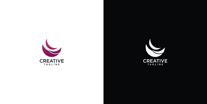 Abstract balance vector logo design template. Minimalist harmony spa logo.