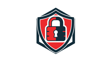 Obraz premium Shield with lock icon symbol.