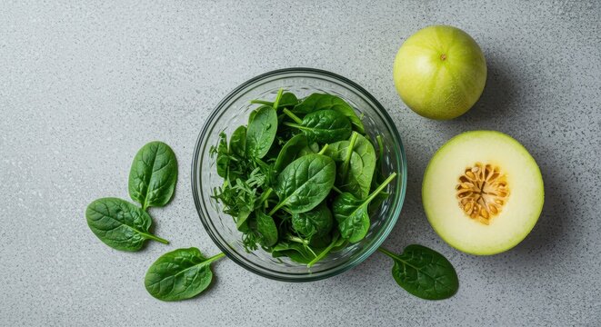 Preparazione di centrifugato verde salutare e rinfrescante. Miscela di frutta biologica, spinaci, zenzero e mela per un benessere naturale, homemade, vegetable, vitamins