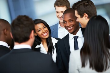 Fototapeta premium Professional team smiling during discussion