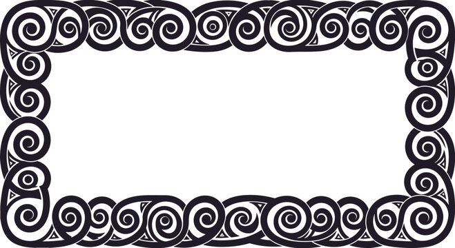 Black and white ornate border design.