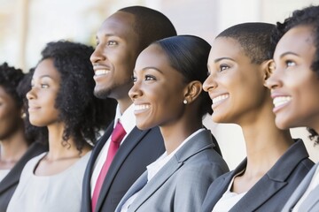 Fototapeta premium Diverse corporate team smiling confidently