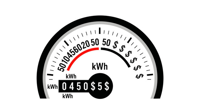 Electricity Meter Display Panel.
