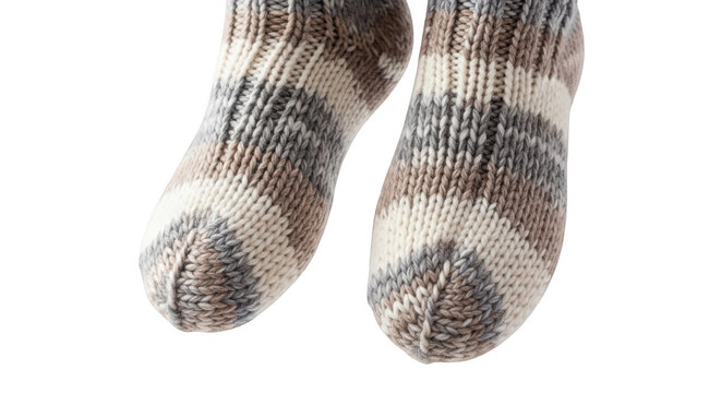 Close-up view of a detailed tiger paw with patterned fur and claws isolated on transparent background