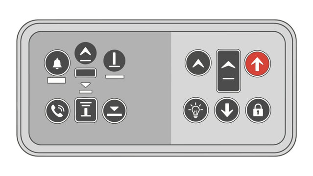 Elevator Control Panel Buttons.