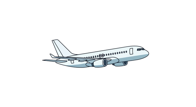 Commercial airplane in flight mode.
