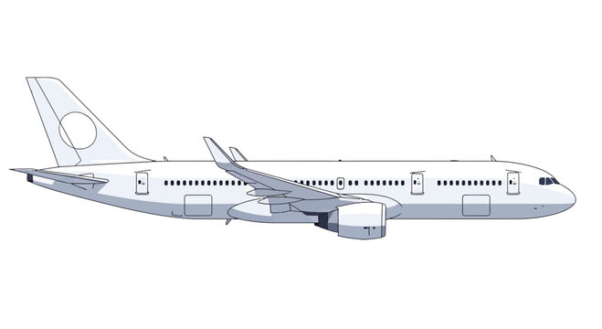 Large Commercial Airplane in Flight 1.