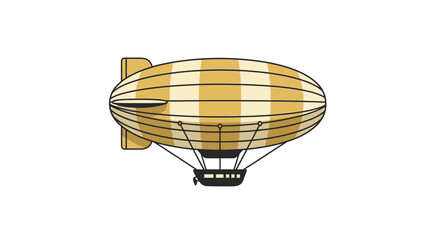 Vintage style gold blimp airship vehicle. © Azrha