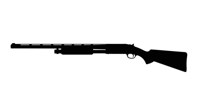 Black silhouette of a shotgun.