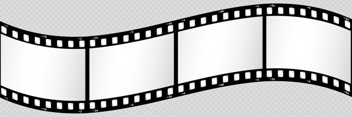 Fototapeta premium Vintage Film Strip Frames and Cinema Reel Borders Vector Collection